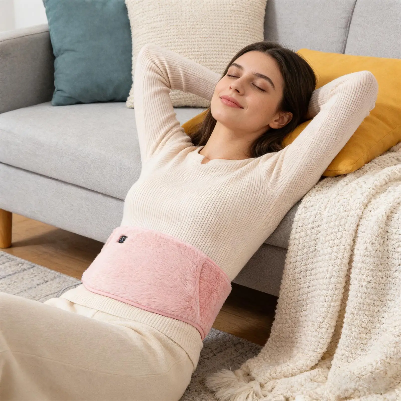 

Heating Pad For Period Cramps 2-in-1 Belly Warming Supplies Electric Heating Belt For Women Men Girls Wives Home Office