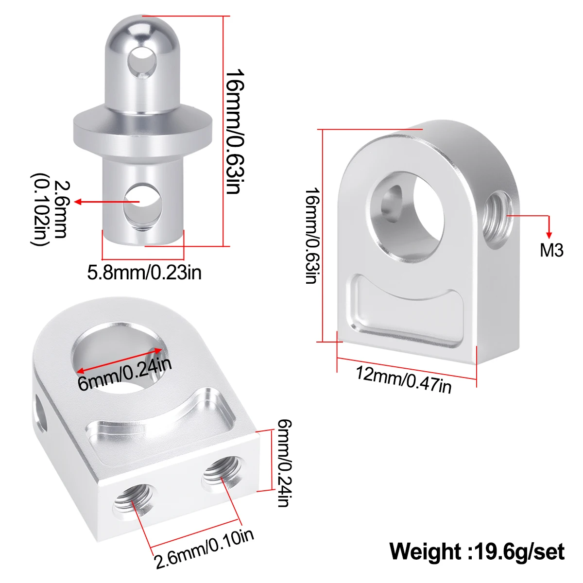 Aluminum Body Post Mount Set for Axial SCX10 PRO AXI03028 – Front & Rear RC Crawler Car Upgrade Parts