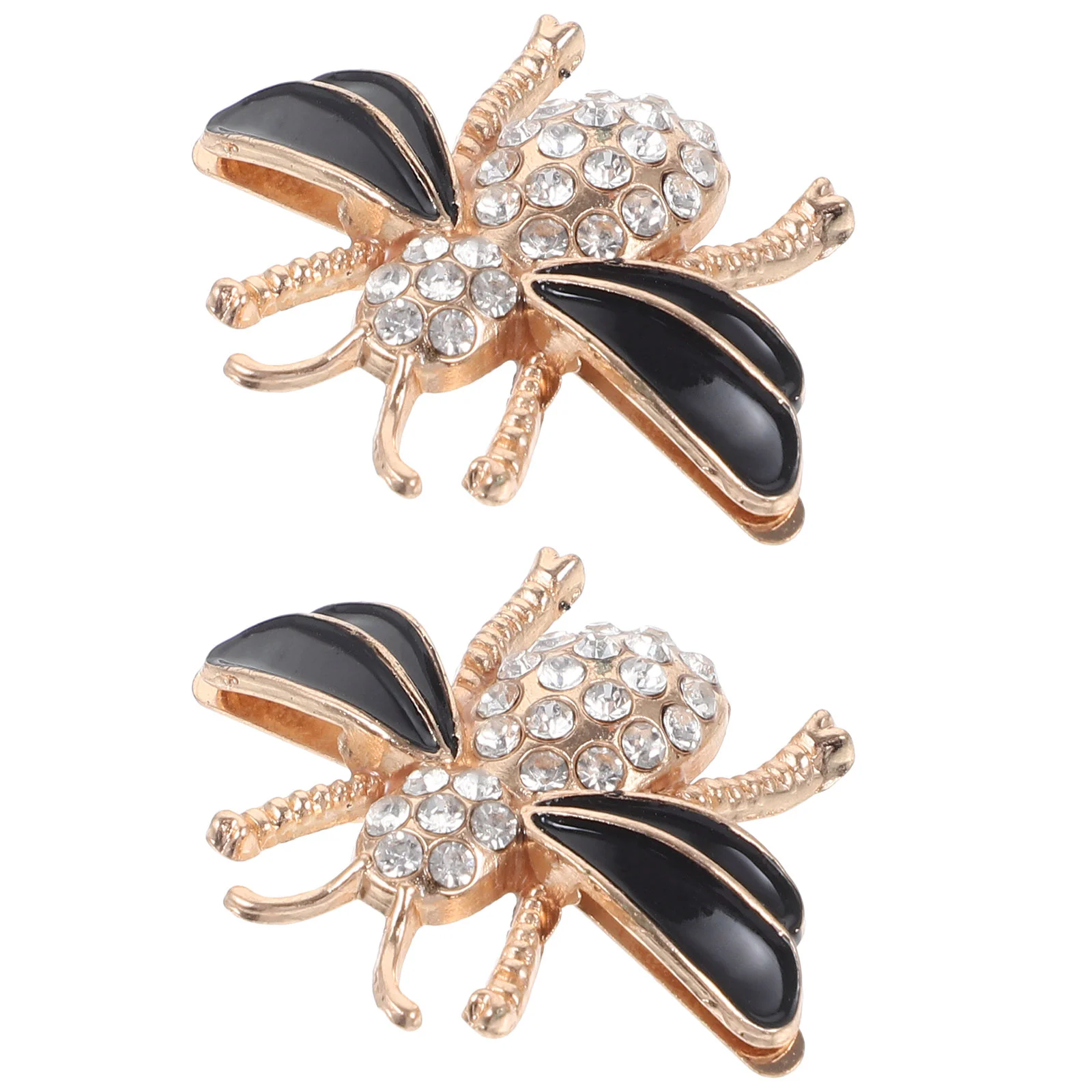 

2 Pcs Accessories for Girls Shoe Buckle Cute Bee Buckles Clips Insect Ornaments Women's