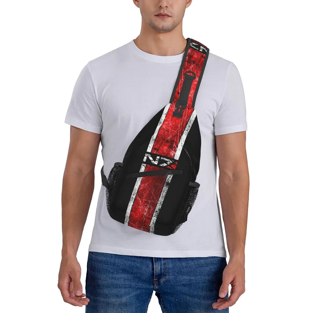 Mass Effect-N7 Sling Backpack Sling Bag Hiking Travel Chest Bag Daypack Men\'S Fashion Crossbody Backpack Shoulder Bag Pouch
