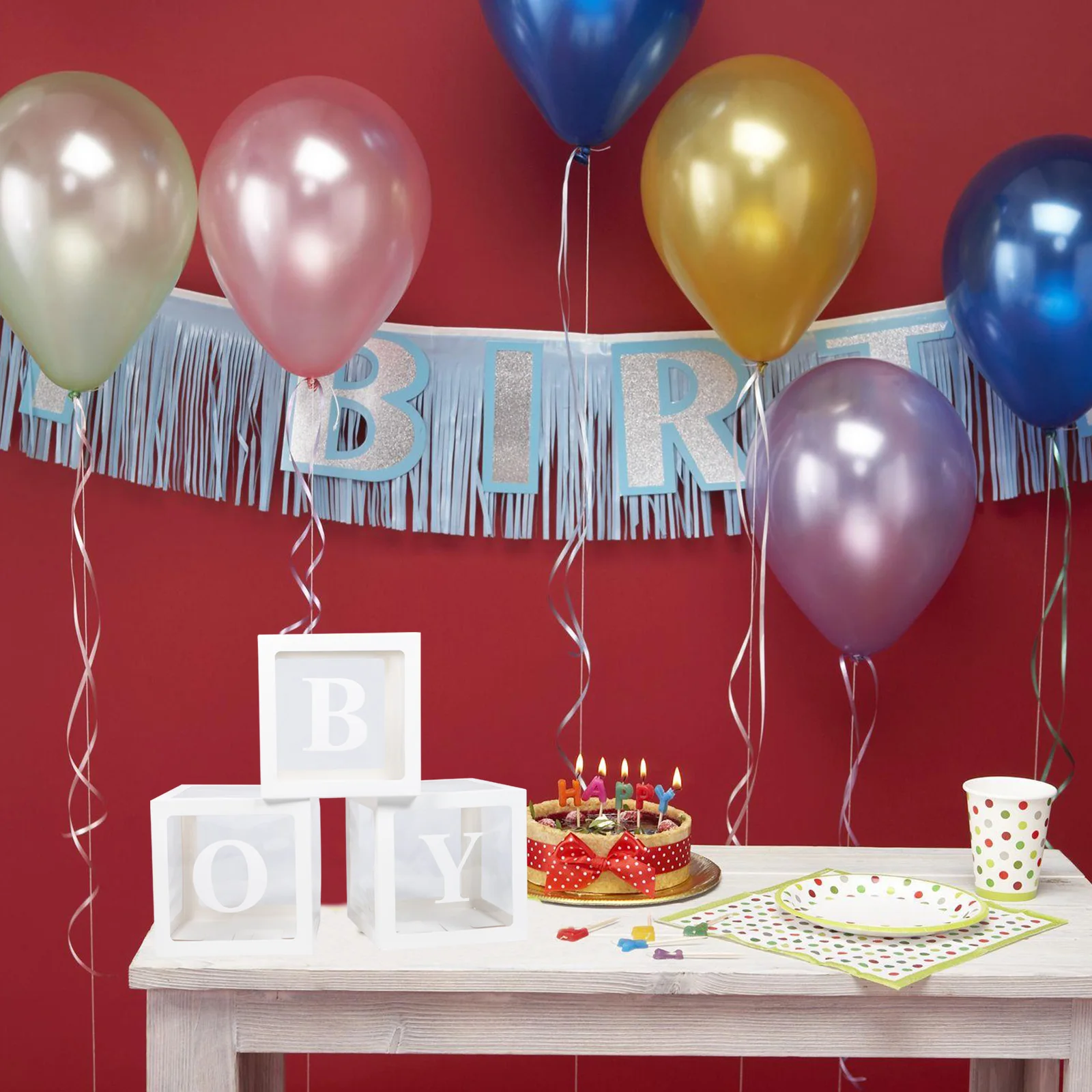 

Folding Balloon Box For Birthday Party Transparent Shower Decorations Supplies Easy Assembly Strong Tear Resistant