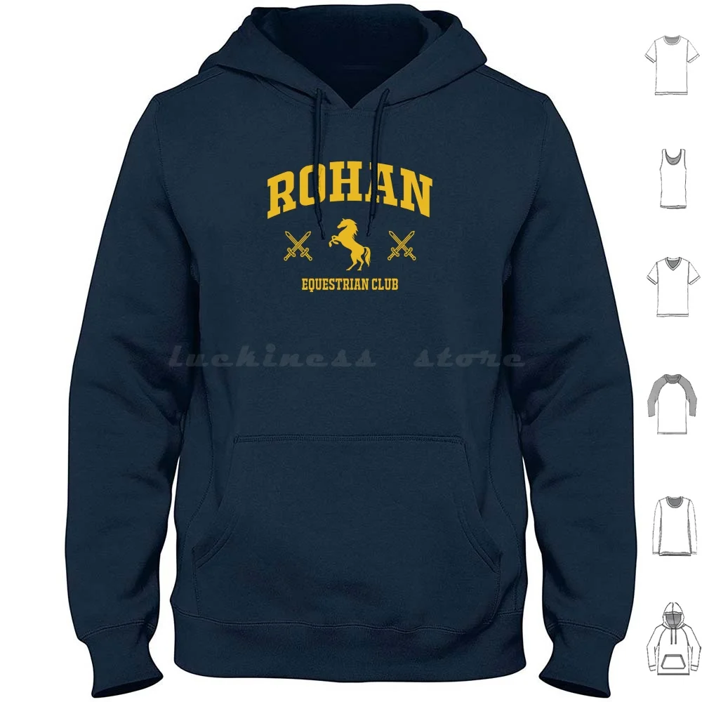 Rohan Equestrian Club Hoodie Cotton Long Sleeve Rohan Equestrian Club Tolkien Fantasy Middle Earth Frodo Jrr Tolkien Movie The