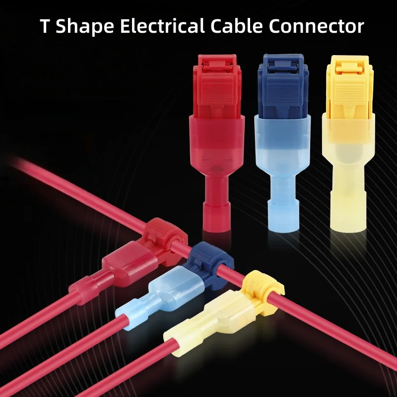 40Pcs(20Set) T Shape Electrical Cable Connector Quick Splice Lock Wire Terminal Crimp Electric Wire Connectors
