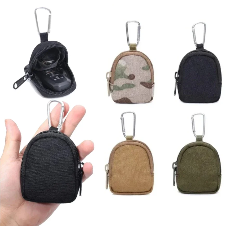

1 Pc Portable Outdoor Key Bag Tactical EDC Pouch Key Wallet Holder Men Coin Purses Pouch Bag Snack Bag Keychain Zipper Pocket