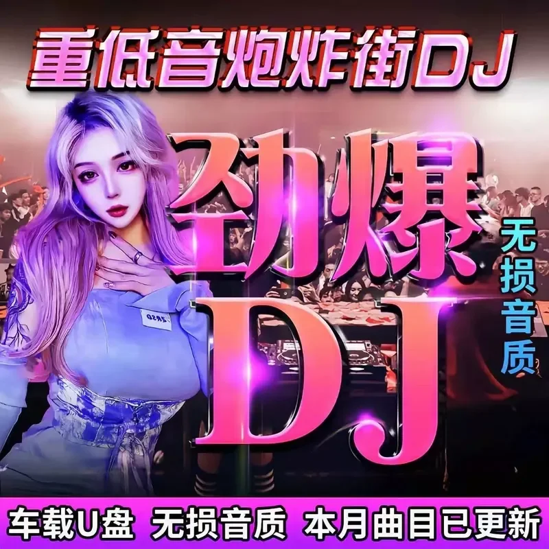 2026 Car USB Stick Songs Popular DJ Fried Street Dance Music Powerful Heavy Bass Lossless High Sound Quality Music USB Stick