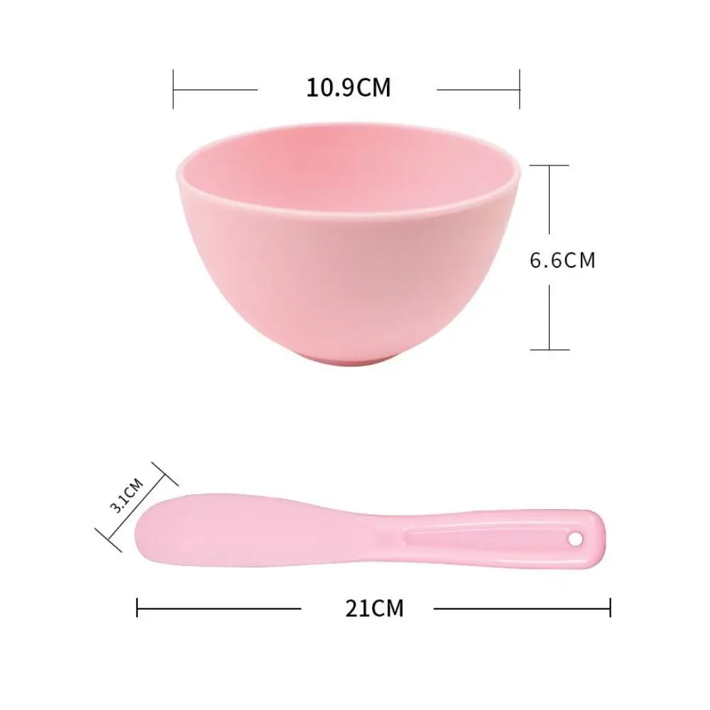 シリコーンフェイスマスクミキシングボウルセット撹拌スティック付きソフトマスクボウルDIY耐摩耗性フェイシャルスキンケアツールキット