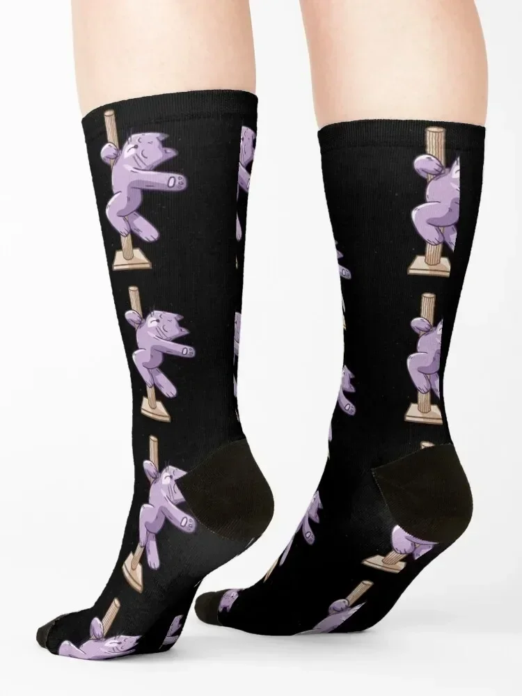 Pole Cat Socks heated with print hip hop bright garter Boy Socks Women's