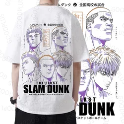 Slam Dunk 230g Heavy Cotton Anime T-shirt Basketball Manga Graphic Oversize Men Short Sleeve Tee Women Top Summer Couple Clothes