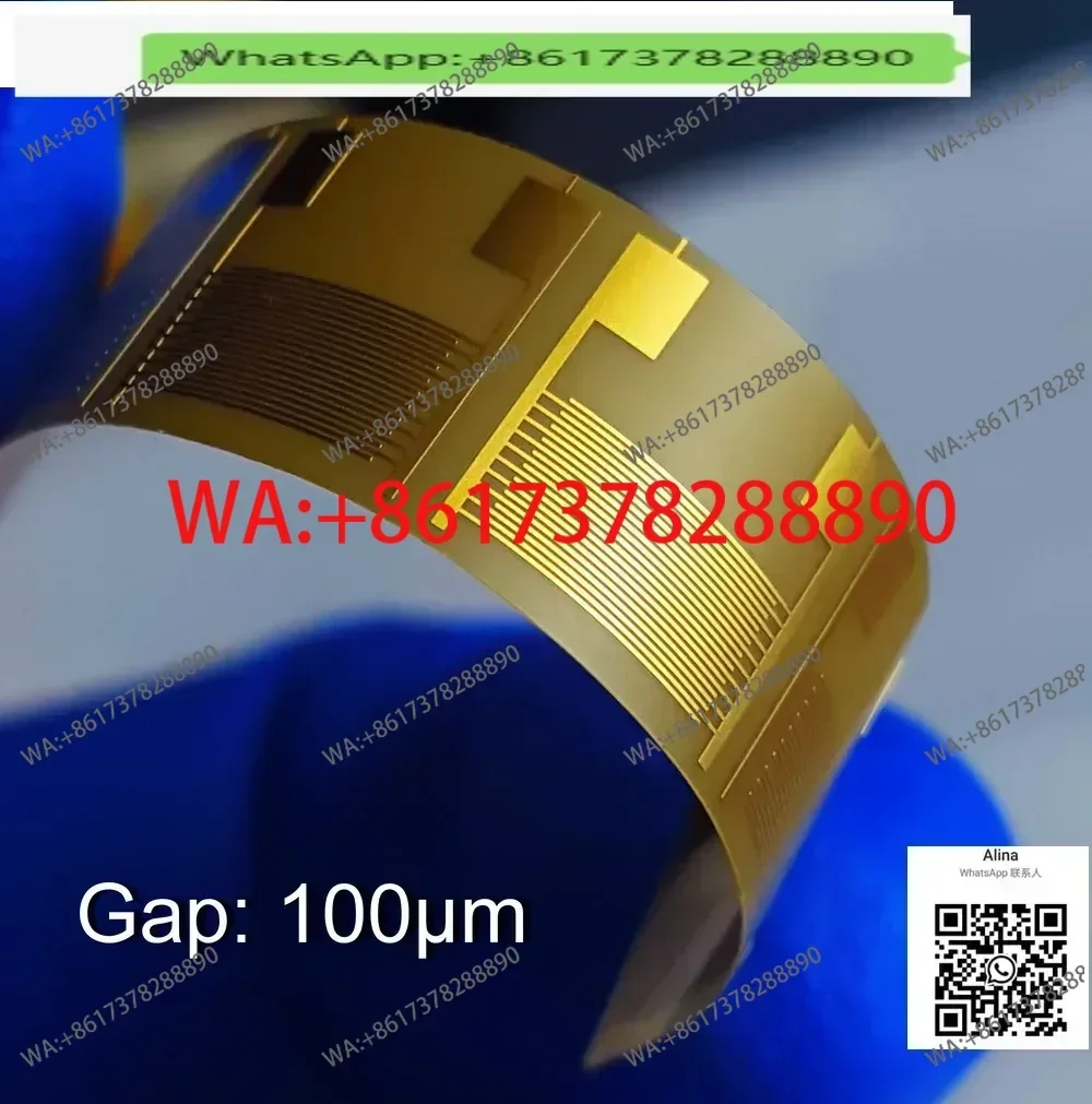 

Гибкий интердигитаторный электродный чип с емкостным матричным массивом 100 мкм для датчиков газа и биологических показателей влажности, для научных исследований (PI)