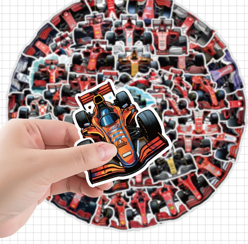 

10/50PCS Cool Formula Racing Graffiti Stickers Racing Car Cartoon Decal Laptop Phone Guitar Fridge Waterproof Sticker Kid Toys