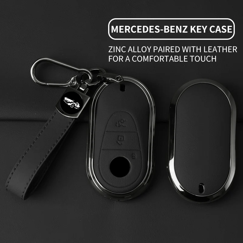 Zinc Alloy Car Key Case Cover Shell Holder for Mercedes Benz W223 S500 C200 C260 S350 S400 S450 2021 C Class S Class Key Bag