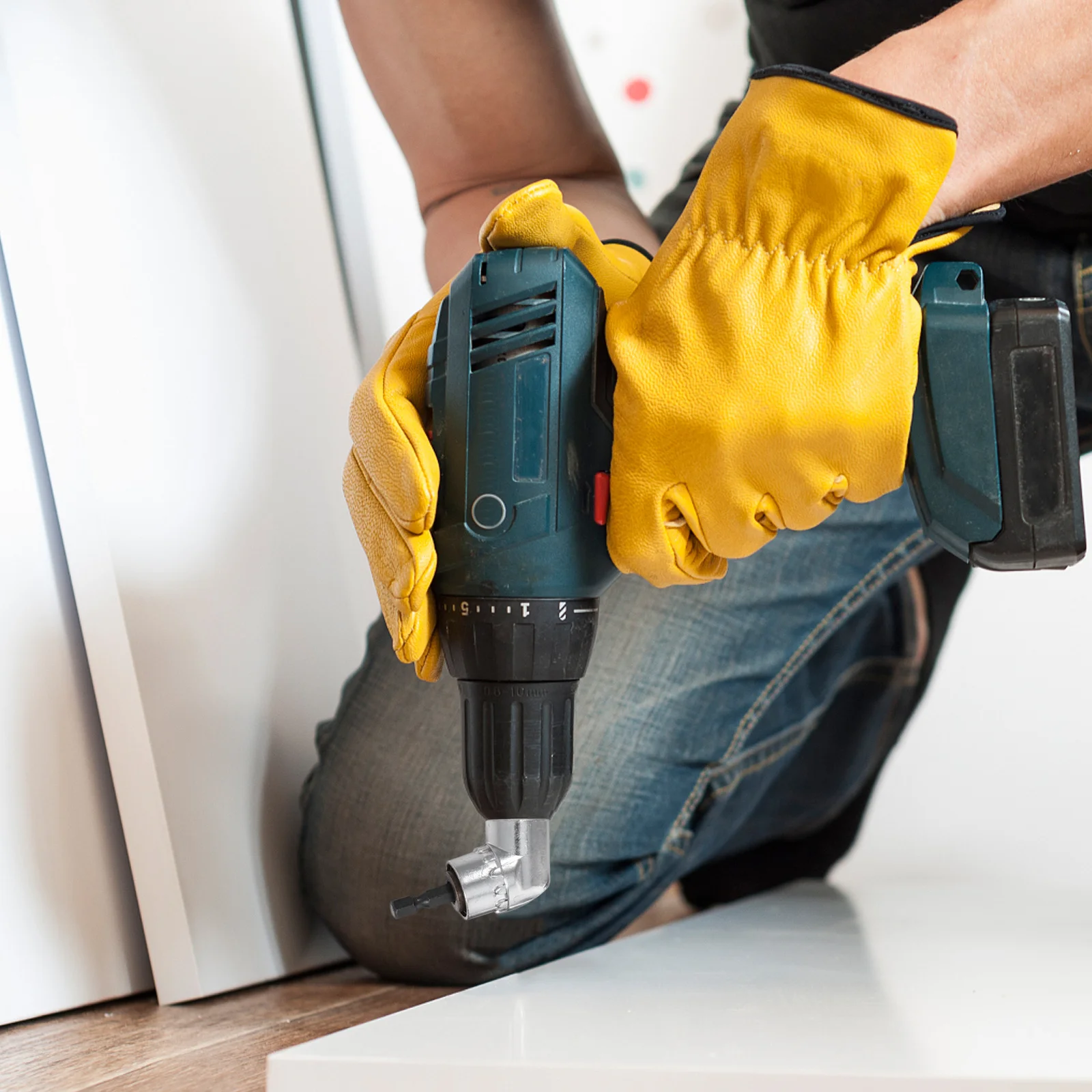 2Pcs Elbow Right Angle Screwdriver Batch 105 Degree Adjustable Bending Head Suitable for Electric Drill Extension Wrench Driver