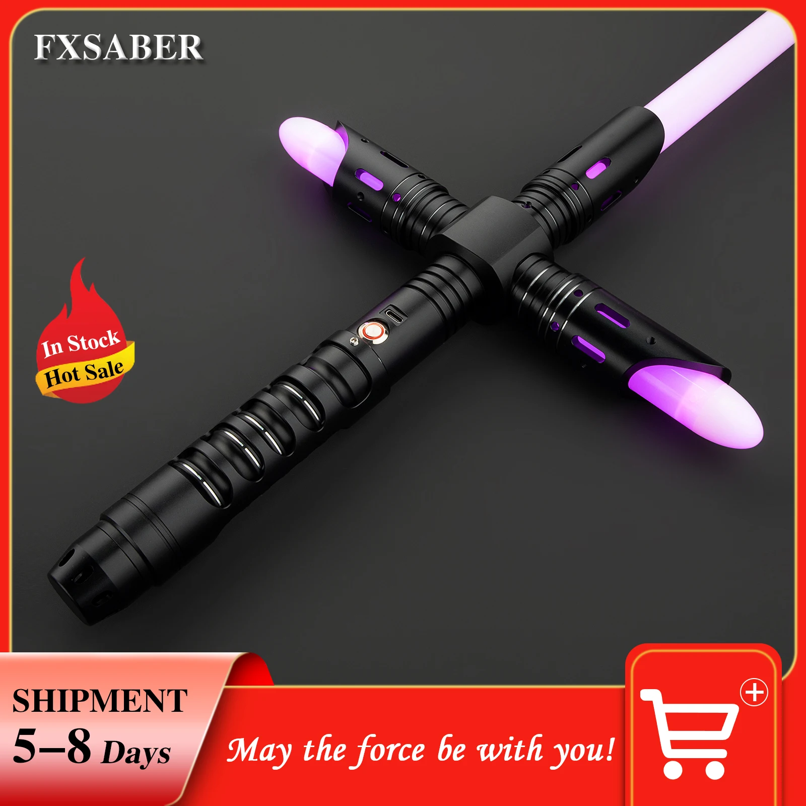 

FXSABER Rechargeable Rgb Lightsaber Color Change Sound Blaster Flash on Clash lightsaber for Cosplay star The Wars