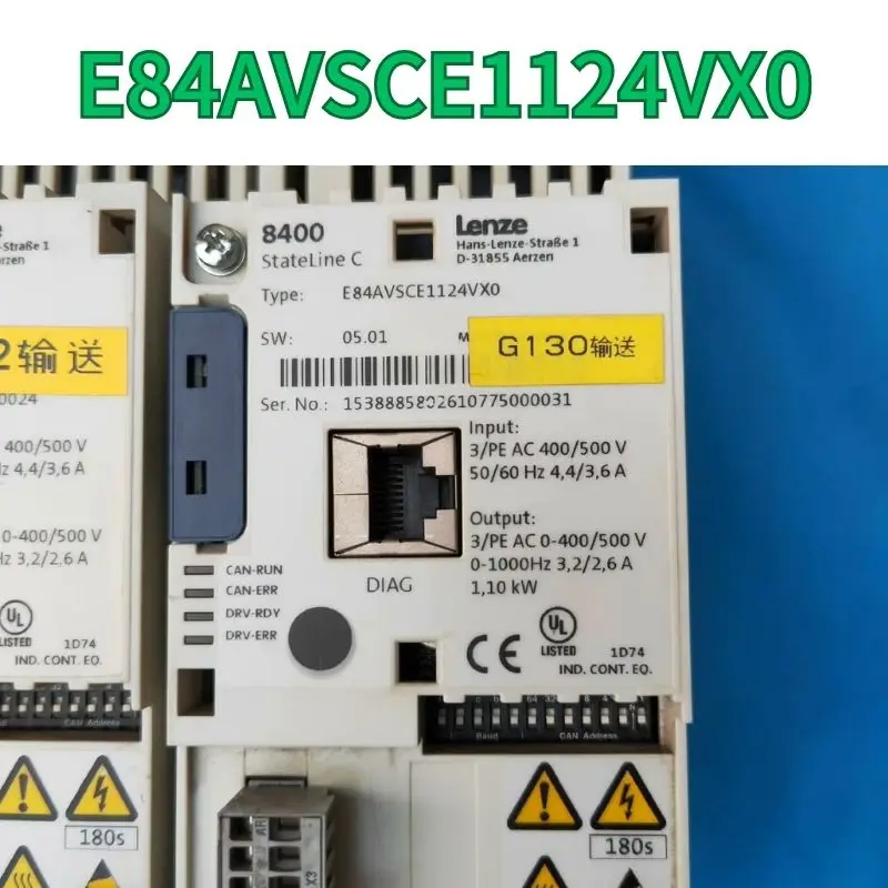 

second-hand E84AVSCE1124VX0 1.1KW 400V frequency converter 8400 test OK Fast Shipping