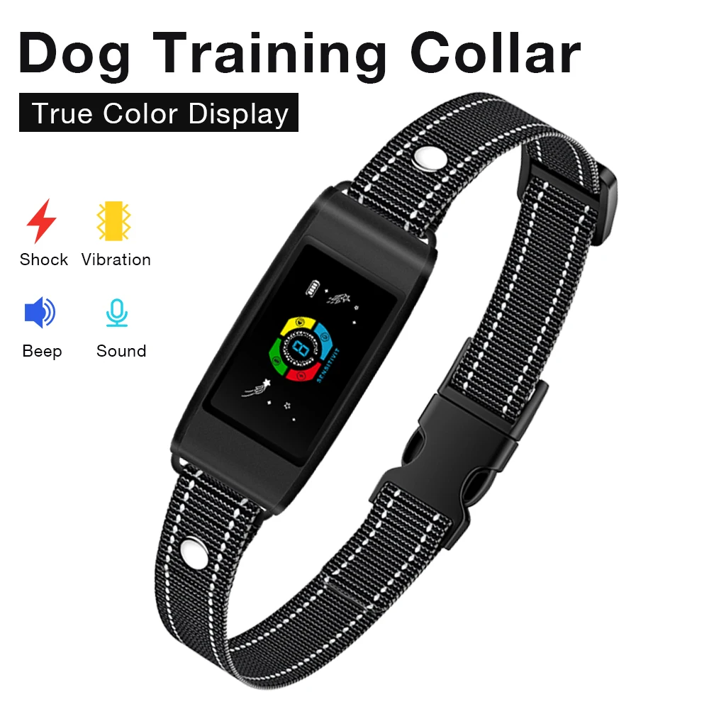 Automatic Anti Bark Dog Collar Type-C Rechargeable Shock Vibration Stop Bark Collar Electric Training Collar Dog Accessories