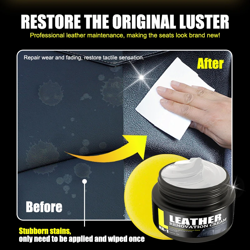 Multifunctional Leather Care Maintenance Oil Cleaning Cream for Car Interior Leather Seat Sofa Bag Shoes Jacket Care Polishing