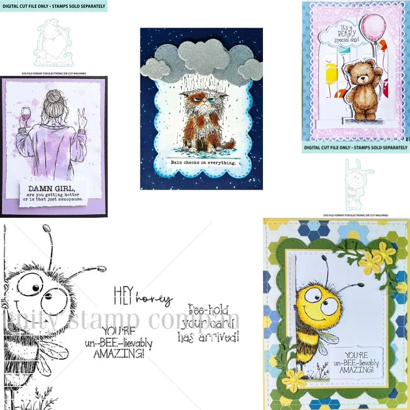 WISHING YOU LUCK. You're Going Tc Need It Metal Cutting Dies and Clear Stamps Cut Die Mold Blade Knife Punch Scrapbook Paper