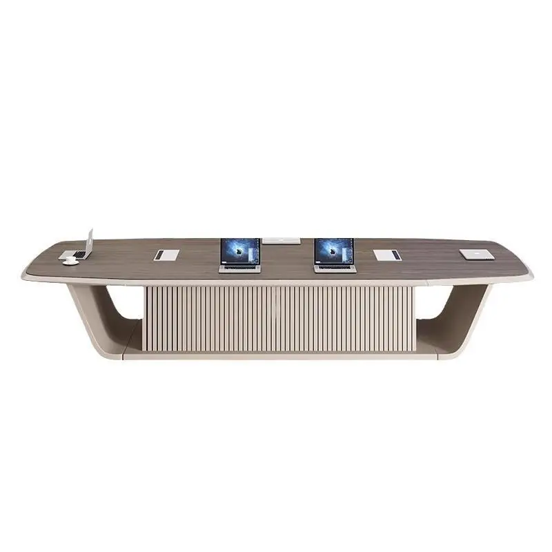 Premium Conference table Meeting long table Simple modern office Meeting room table and chair combination Long strip