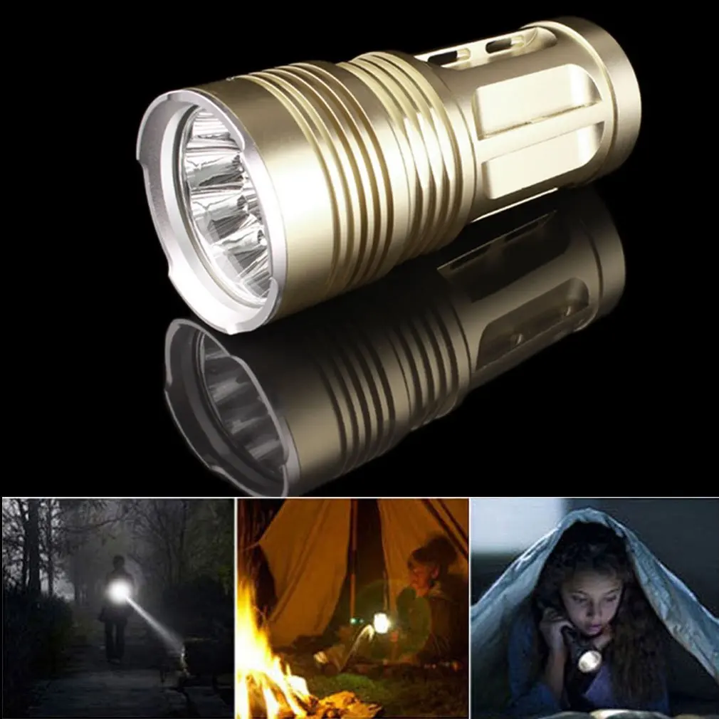 Aluminum Alloy Super Bright High Power Flashlight Lamp 7 LED 1200LM Pistol Handgun For Outdoor Camping Fishing Use