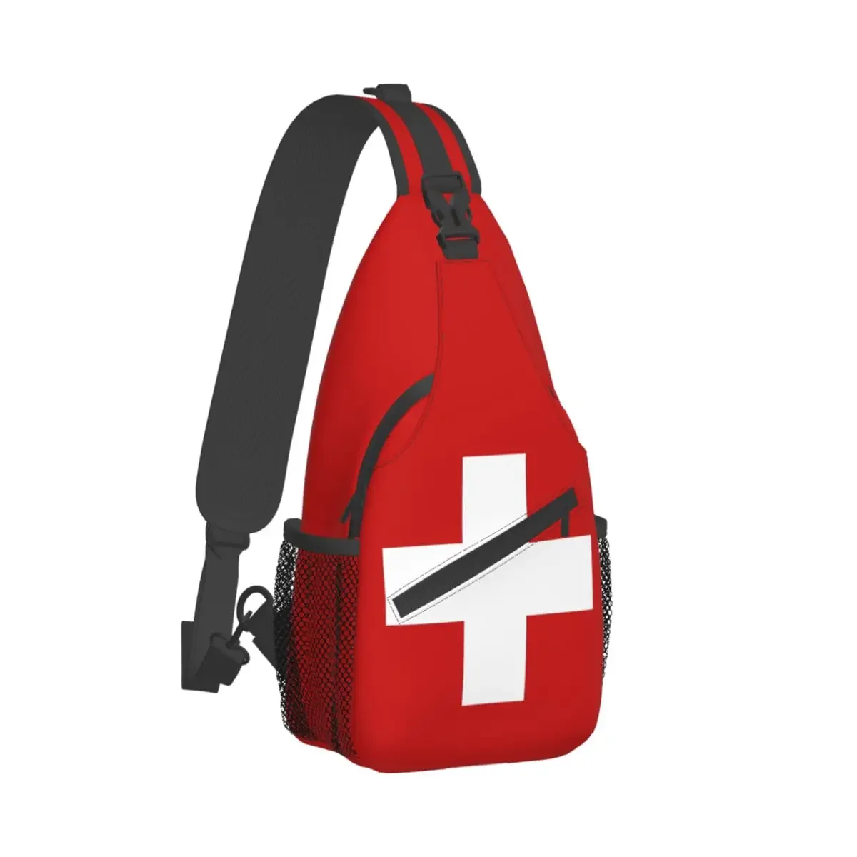 Crossbody Bag Sports Swiss Switzerland Flag Chest Bag Unisex Women Man Fashion Shoulder Backpacks Travel