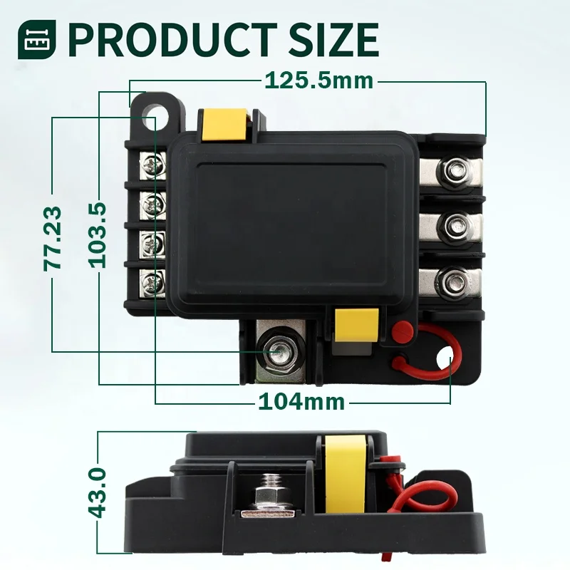 Blue Sea Auto 32VDC Power Distribution Module 7 Circuit 3 MIDI FUSE & 4 AUTO BLADE FUSE BOX