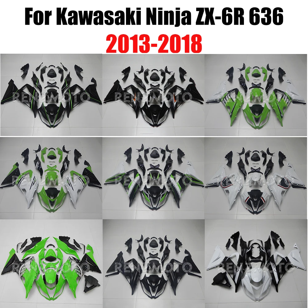 The new ABS Fairing motorcycle Kit fits the Ninja ZX-6R 2013 2014 2015 2016 2017 2018 ZX6R zx 6r 636 Body fairing kit
