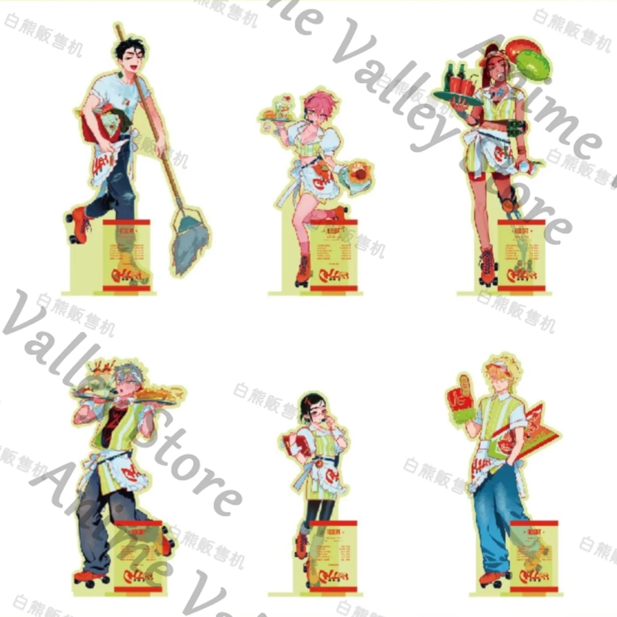 Image of Original Anime Alien Stage Ivan Till Mizi Luka Sua Hyuna Cosplay 4. Jahrestag Cartoon Acryl-Standschild Anhänger Schlüsselanhänger