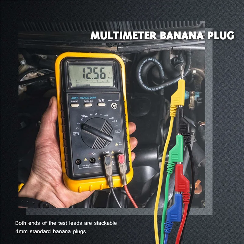 -ESTR 5 個スタッカブルバナナ - バナナプラグテストリードソフト電気テストケーブルワイヤー 3.3Ft/1M マルチメーター 1000V 15A 用