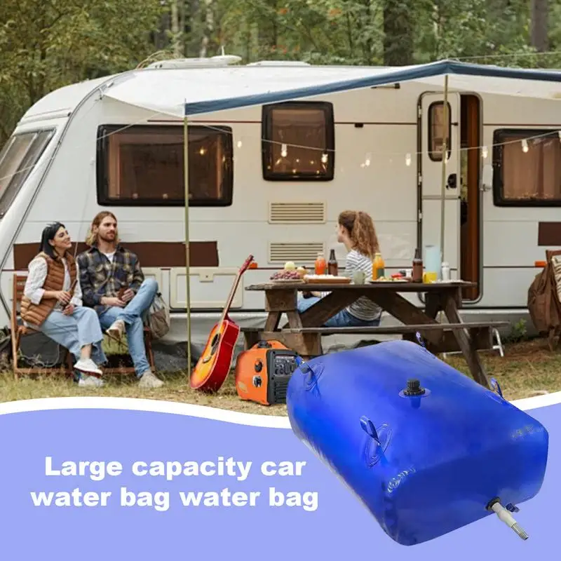 

Camping Water Storage Carrier Outdoor Leak-Proof Car Water Container 100L Portable Water Bag With Handle Blue Water Storage