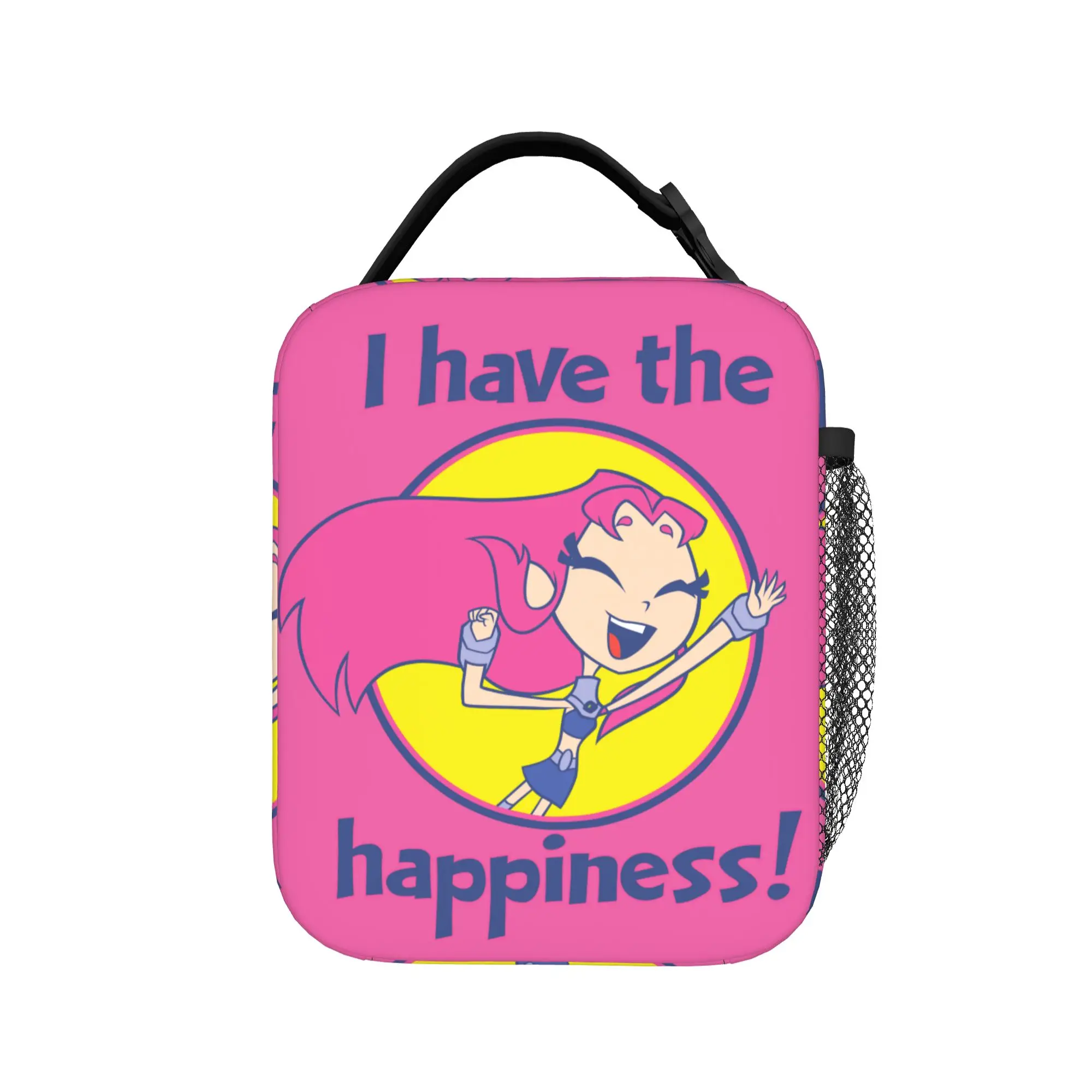 Teen Titans Go Starfire I Have The Happiness Insulated Lunch Bags Portable  Reusable Thermal Bag Lunch Box Tote Beach  Outdoor