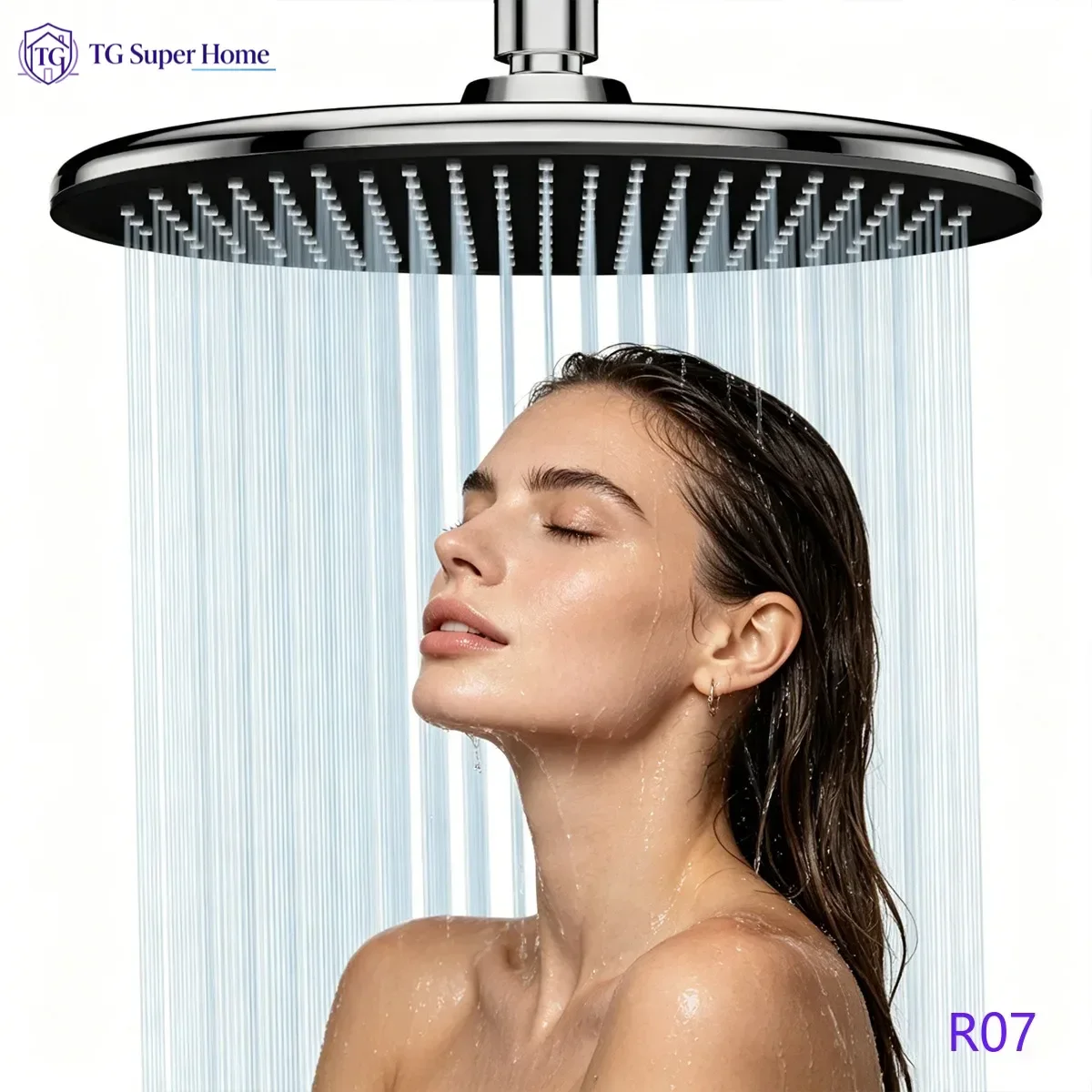 10 Inch Round Rain Shower Head Stainless Steel Ceiling Mount Bathroom