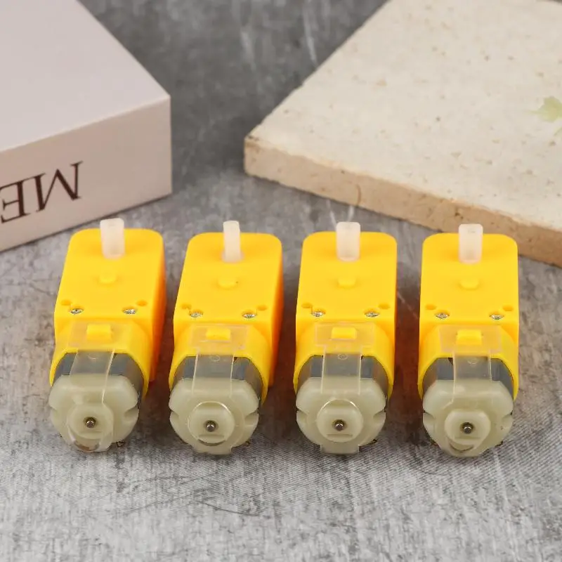 4Pcs 3V Gear Motor 1 to 48 Ratio Double Shaft for Robot Car DIY Project  Smart Vehicle Model Kit