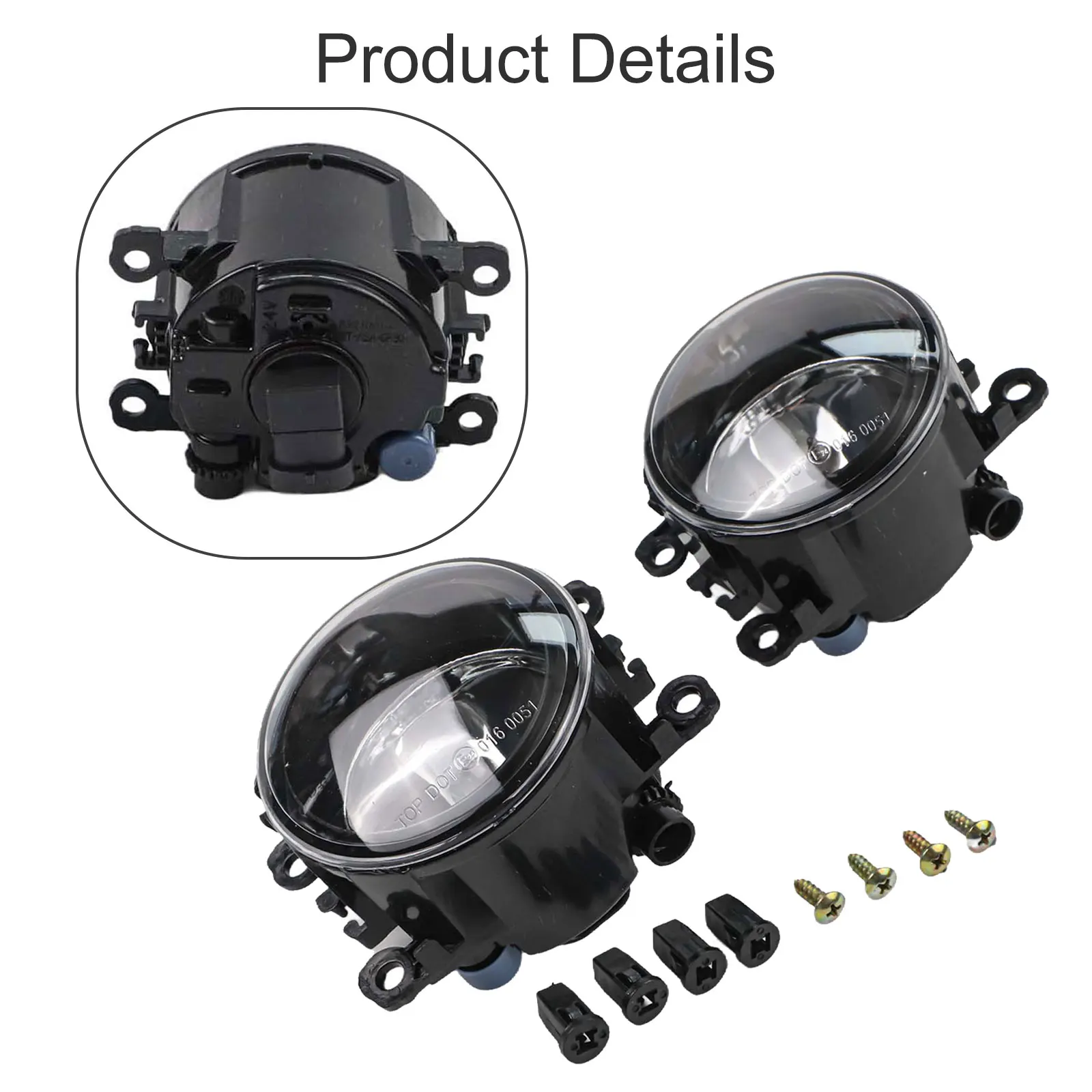 

Attachment Fog Lights Bolt Bulbs Driving H11 Heavy duty Lamps Left 1 Pair Parts 12V Replacement 55W ABS Accessories