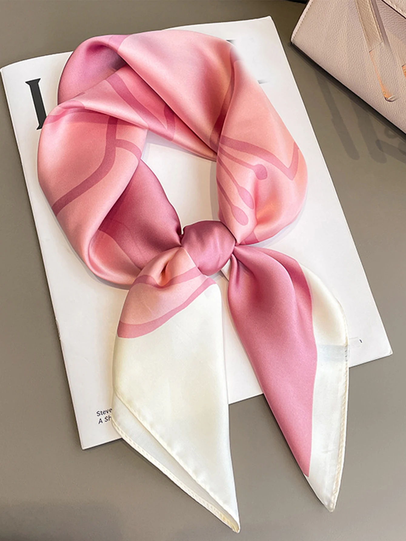 70cm Scarf Simulated Silk Women Summer Shawls And Wrap Hijab Scarves Femme Pashmina Echarpe Designer Beach Stole Bandana image 4