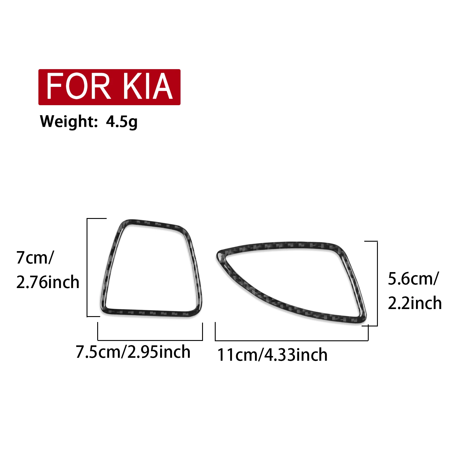 For Kia Sportage NQ5 2022-2025 Carbon Fiber Left and Right Air Vent Automotive Interior Trim Accessories Decoration Stickers