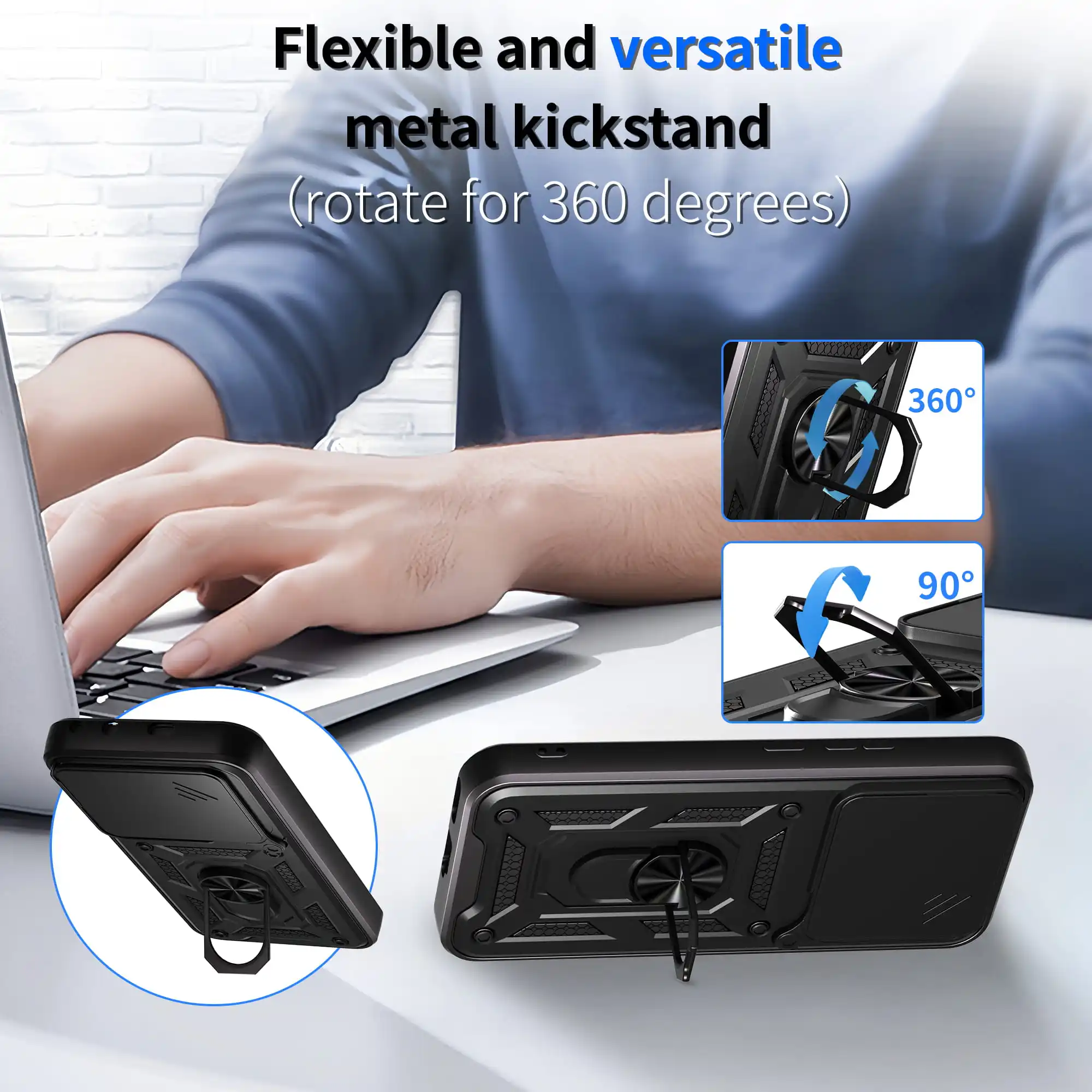 Чехол для Honor 400 Slide Camera Protect Stand Phone Shell Funda для 400Lite 200Lite 200Pro 200 Cover