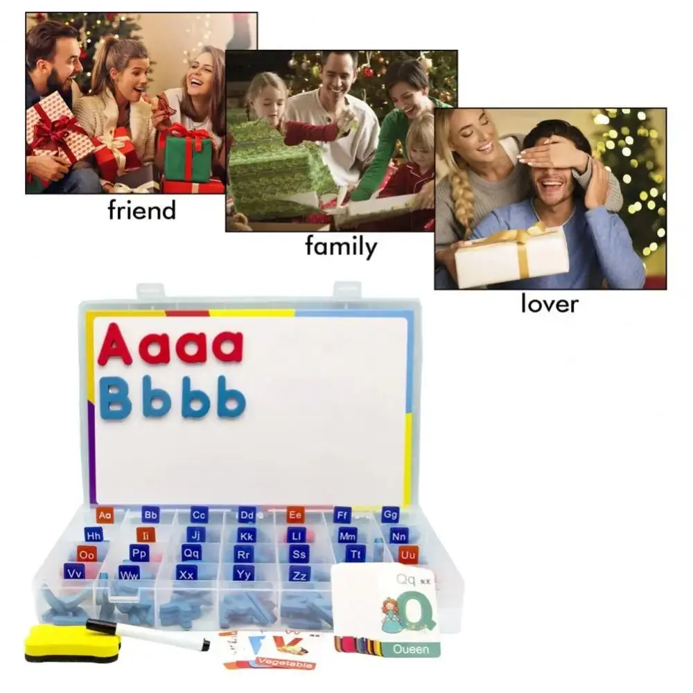 26 حرفًا إنجليزيًا، ألعاب سبورة مغناطيسية، كتل ألعاب، ممارسة التهجئة، ملصق مغناطيسي، ألعاب تعليمية مبكرة #3