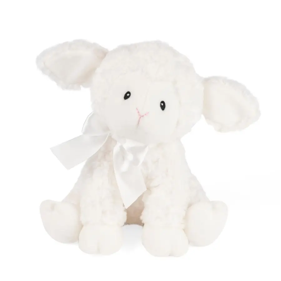Baby Lena Lamb Keywind Musical Plush, Plays Brahms Lullaby, Stuffed Animal Sensory Toy for Babies 10 Months amp Up, White, 10