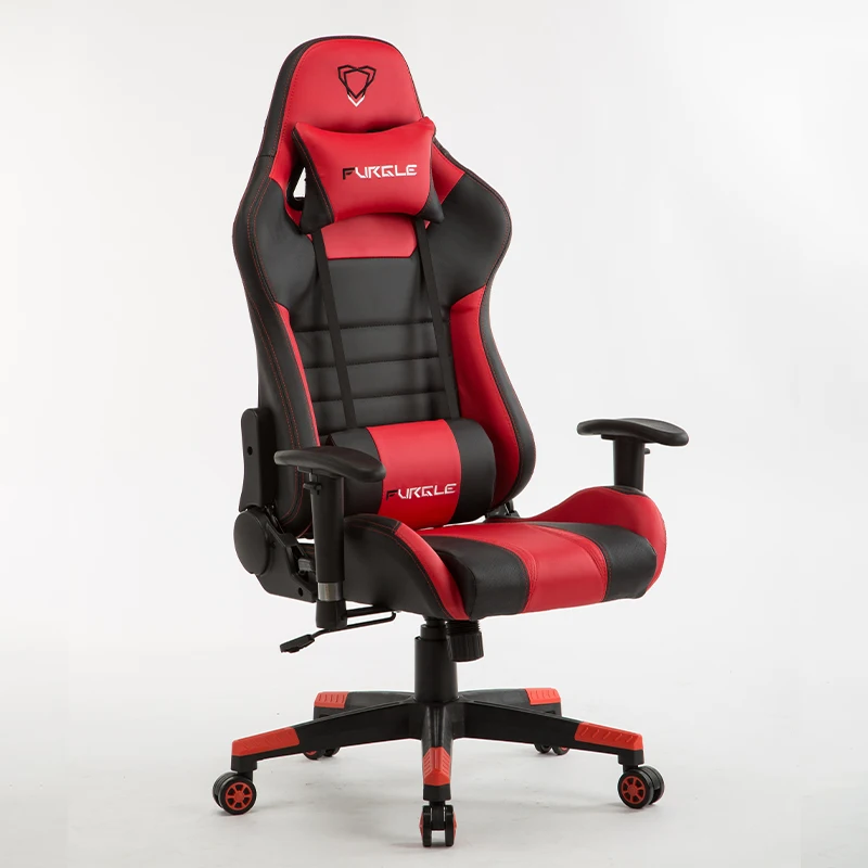 Wuye Cheap Price PU Leather Red and Black Recling Computer Gaming Chair