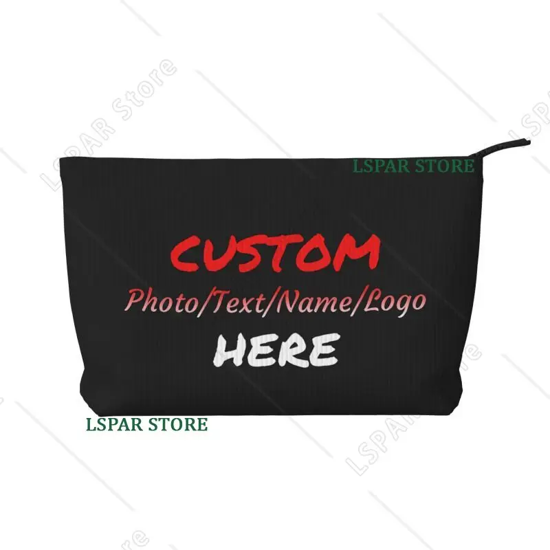 

Косметичка-органайзер для женщин с индивидуальным дизайном: текст, фото, логотип, узор. Портативный несессер для хранения косметики.