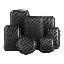 Pocket Pouch Headset Storage Box Zip Lock Case Data Cable Bag Mobile Hard Disk Case Charger Protection Bag EVA Zipper Bag