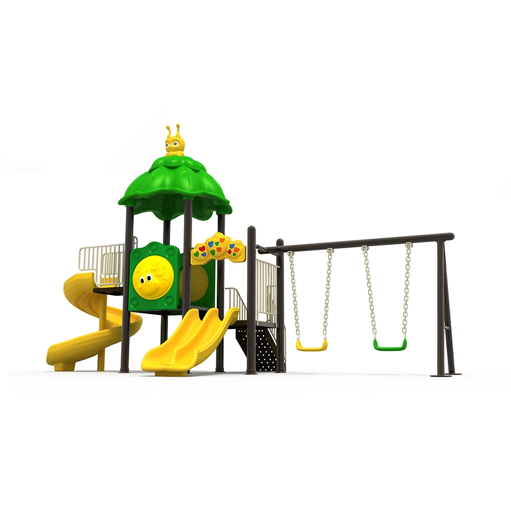 

Small Paradise Series Outdoor Park Amusement Equipment Children's Slide Swing Combination