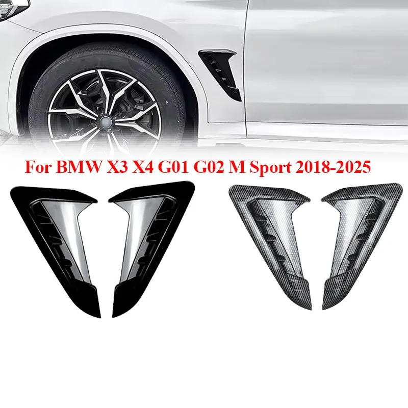 

2pcs Car Side Fender Spoiler For BMW X3 X4 G01 G02 M Sport 2018-2023 Wind Knife Side Gills Air Vent Decorative Wing Stickers