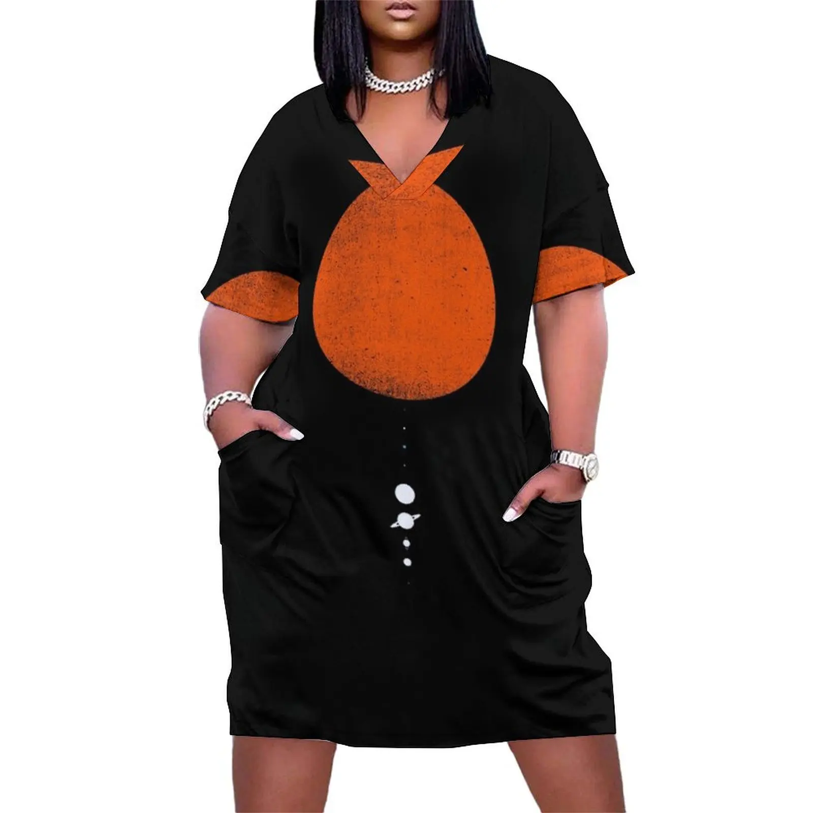 

Minimal Solar System Loose Pocket Dress women's dresses luxury long sleeve dress ceremony dresses