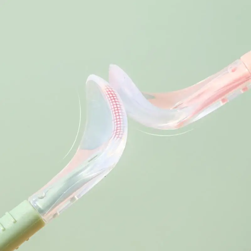 w3jf หัวสองหัวซิลิโคนช้อนพกพาพกพาขูดโคลนช้อน bpa ฟรีปลอดภัย