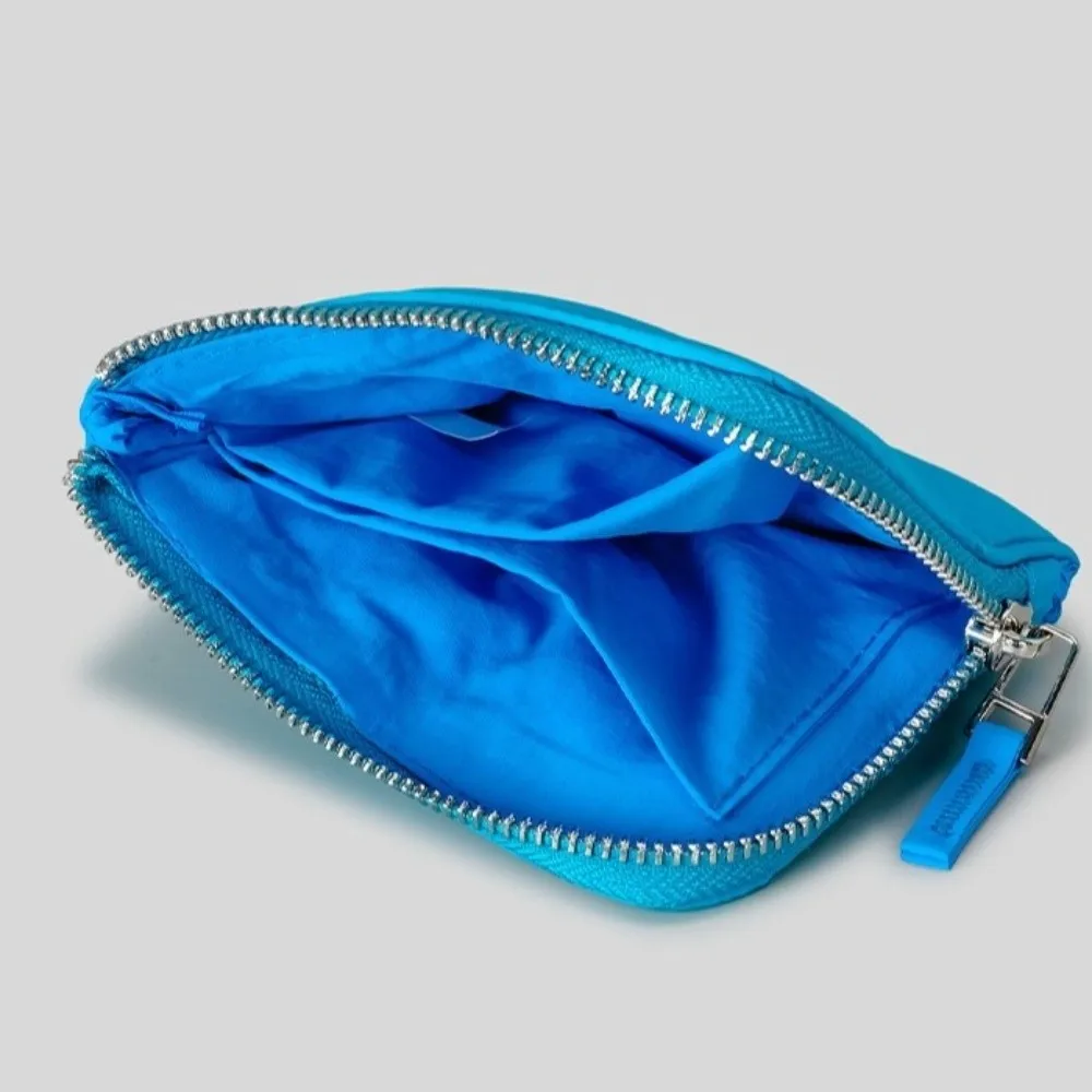 New Solid Color Quilted Coin Purse Ultralight Nylon Padded Wallet Portable Square Mini Card Holder