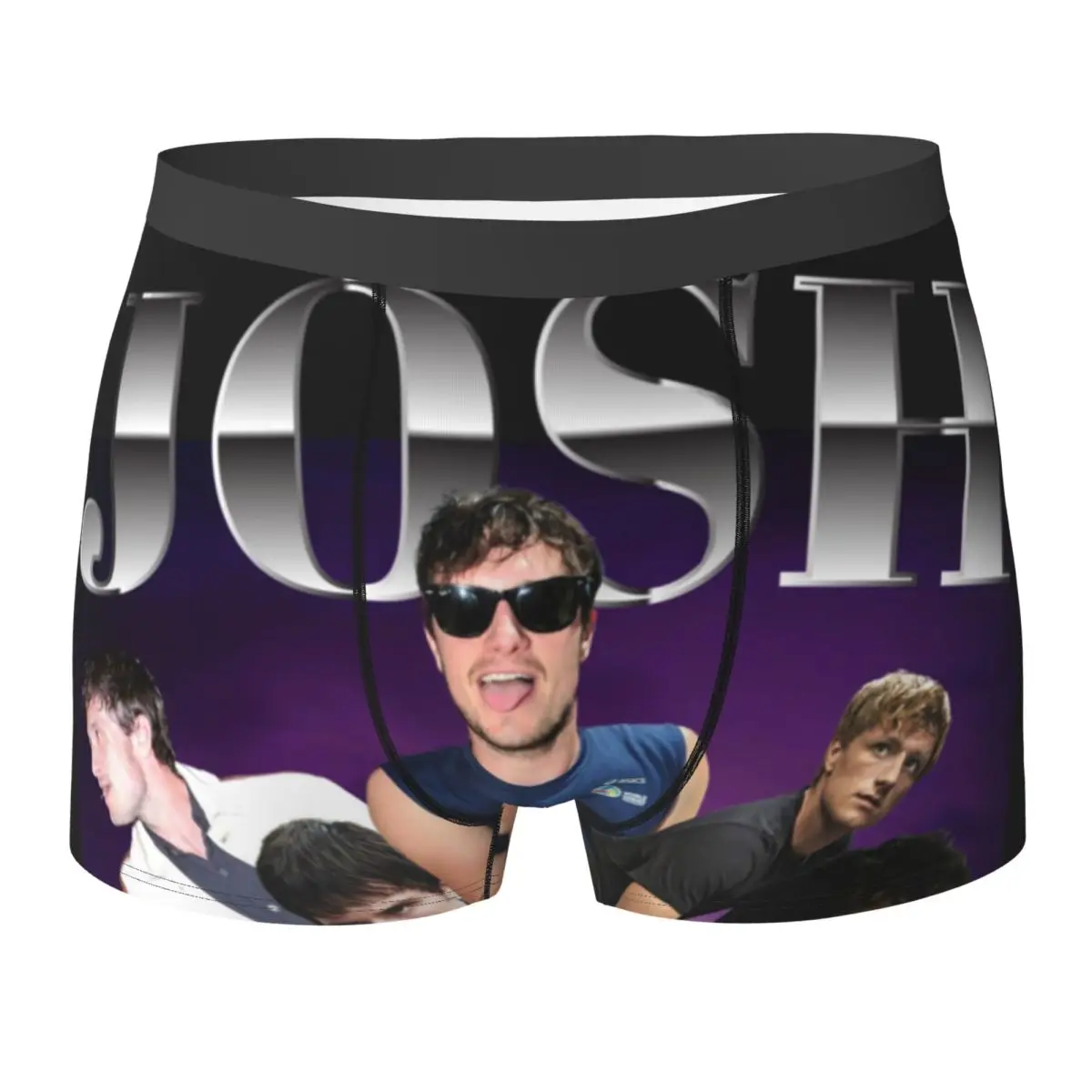 

J-Josh Hutchersons Underwear Purple Plain Underpants Printed Boxer Brief Pouch Man Plus Size Boxer Shorts
