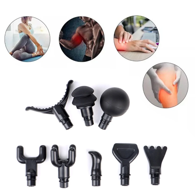 Universal Fascia Gun Massage Head Silicone Accessories Body Relaxation Massager Replacement