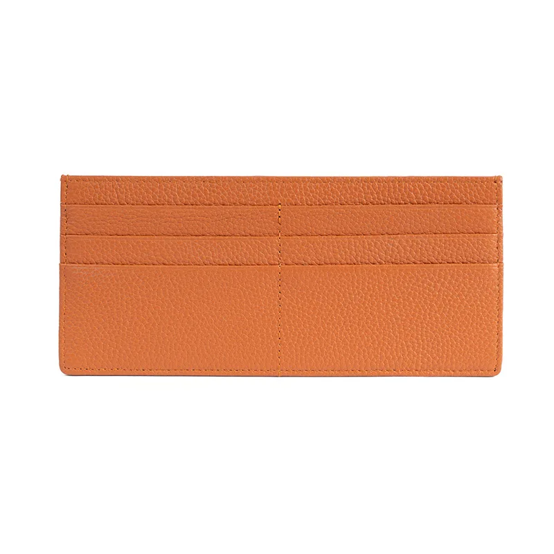 Genuine Leather Wallet Fashion Ultra-Thin Card Holder Multi-Card Slot Long Cowhide Zipper Coin Purse Women