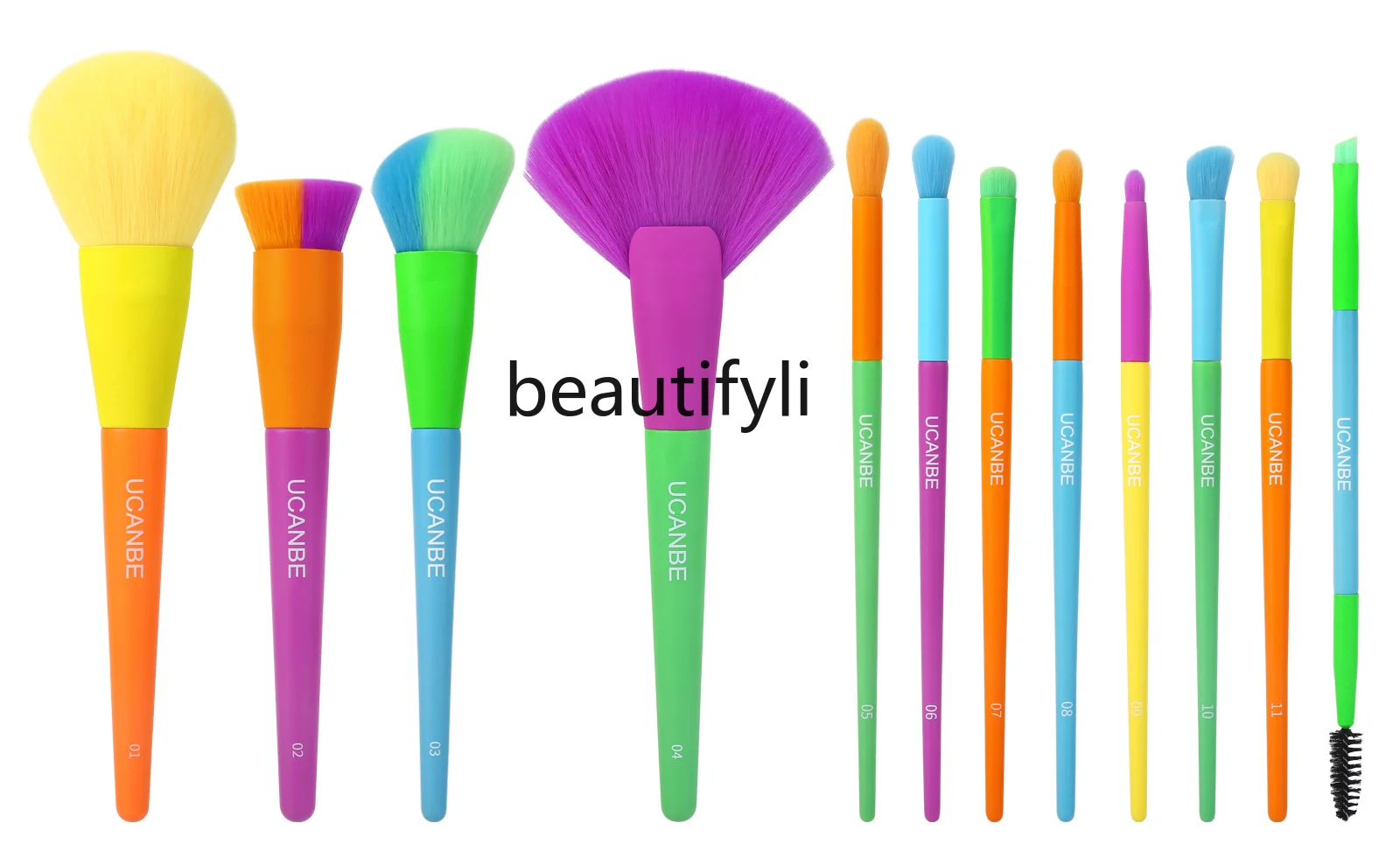 

Makeup Brush Full Set 12 PCs Eye Shadow Face Powder Eyebrow Brush Foundation Blush Highlight Concealer Soft Hair Tool